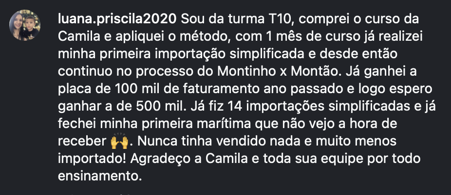 Depoimento de Luana, do zero à placa de 100 mil